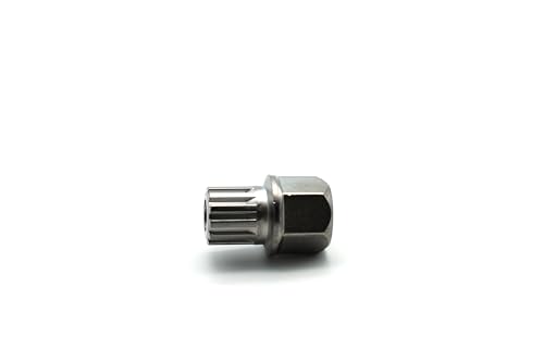 TEMO 57/12Pt Wheel Lock Lugnut Anti-Theft Lug Nut Screw Removal Key Socket S3057 for Vw Audi - size: 57/12PT