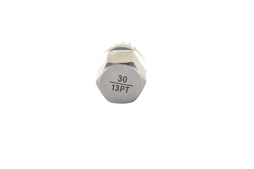 TEMO 30/13Pt Wheel Lock Nut Screw Removal Key Anti-Theft Lugnut Socket S3054 for BMW Vehicles - size: 30/13PT