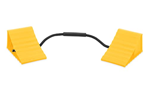 Camco Dual Standard RV Wheel Chock w/Rope - Heavy Duty Trailer Wheel Chock Constructed of Durable Plastic w/UV inhibitors - Features Rope Handle for Easy Removal - Use w/Tires Up to 26-in – 44470 - size: Dual Standard w/ Rope