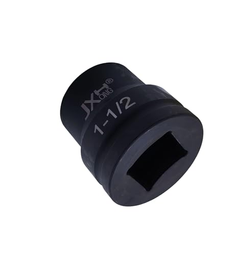 1-1/2" Drive Impact Socket, 6-Point, Heat Treated Cr-Mo Steel – Heavy Duty for Hydraulic Impact Wrench (1-1/2 ") - size: 1-1/2 "