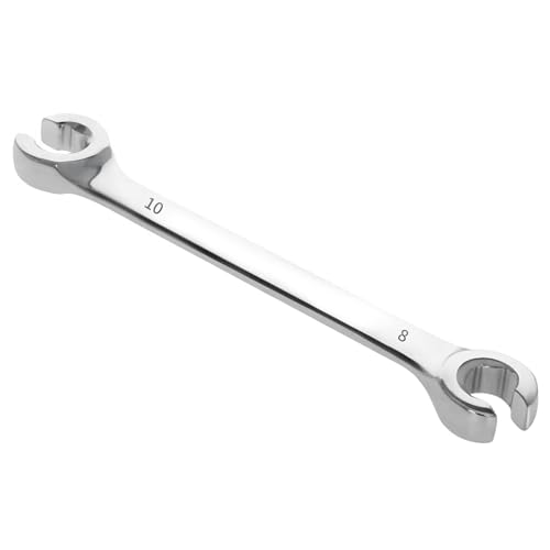 Utoolmart Flare Nut Wrench, 8mm x 10mm Metric Double Open End, 1Pcs | 15° Offset Ends, For Auto, Household, DIY Repairs - color: 1pcs, size: 8x10mm