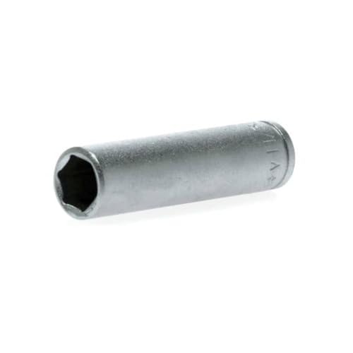 Teng Tools 11/32 Inch 6 Point SAE Deep 1/4 Inch Drive Chrome Vanadium Socket | Mechanic Tool | Hand Tool - M140211-C - size: 11/32 Inch, style: Deep SAE
