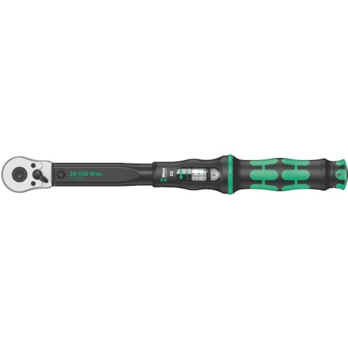 Wera 05075621001 Click-Torque C 2 Torque Wrench with Reversible Ratchet, 20-100 Nm, 1/2" x 20-100 Nm