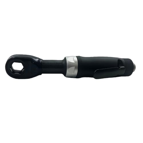 WILIN Pneumatic Ratchet Wrench Thru-Hole For Tight Spaces Autobody Repair | Remove Install Bolts Fasteners ,Ratchet Socket Set (8mm/10mm/12mm/13mm/14mm) ,with 3/8" 1/4" Square Adapter - style: wrench with 3/8" 1/4" square adapter
