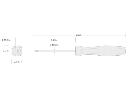 TEKTON 5/32 Inch x 6-1/2 Inch Straight Mini Pry Bar | LRD82102 | Made in USA - size: 5/32 Inch Straight