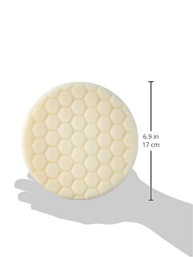 Chemical Guys, Hex-Logic Light-Medium Polishing Pad, White, 6.5 in for 6 in | For paint correction and swirl removal, 6 inch backing plates, dual action polisher, for fine swirls and water spots - size: 6.5 Inch Pad (1 Pack), style: Light Cutting