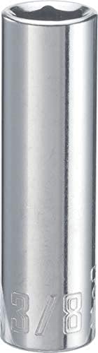 CRAFTSMAN Deep Socket, SAE, 1/4-Inch Drive, 3/8-Inch, 6-Point (CMMT43577) - size: 3/8"