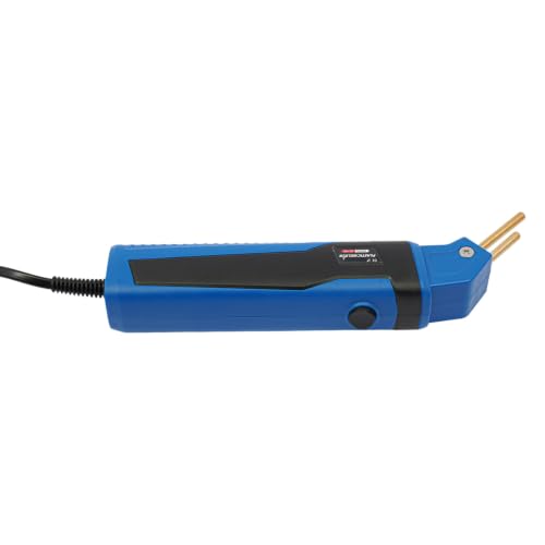 2 in 1 Plastic Welder Kit 100W Hot Stapler for Bumper Repair 800°F (Blue) | Car Bumpers Kayaks Toolboxes Welding Repair Kit, Includes 400 Staples, Mesh, Rods, Smoother, Brush - color: Blue