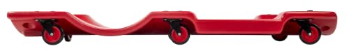 Pro-LifT C-6048 Mechanic Plastic Creeper 48 Inch - Blow Molded Ergonomic HDPE Body with Padded Headrest & Dual Tool Trays - 440 Lbs Capacity Red - color: Red
