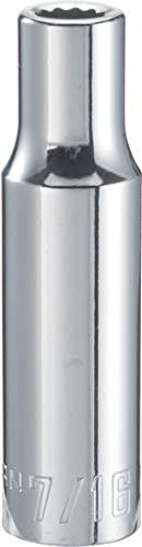 CRAFTSMAN Deep Socket, SAE, 1/2-Inch Drive, 7/16-Inch, 12-Point (CMMT83186) - size: 7/16"