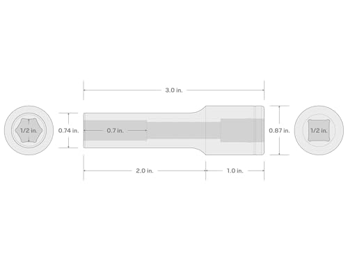 TEKTON 1/2 Inch Drive x 1/2 Inch Deep 6-Point Socket | SHD23013 - size: 1/2 Inch, style: Deep
