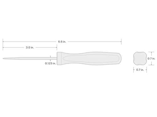 TEKTON Straight Pointed Pick (1/8 x 3 in. shank) | PNH21101 | Made in USA - style: Straight Pick