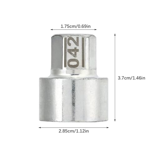 5 Pcs Anti Theft Lugnut Socket, Metal Wheel Lock Key Lug Nut Wheel Lock Key Removal Kit for 1 3 5 6 7Series X4 X5 X6 Z4 (042) - size: 042
