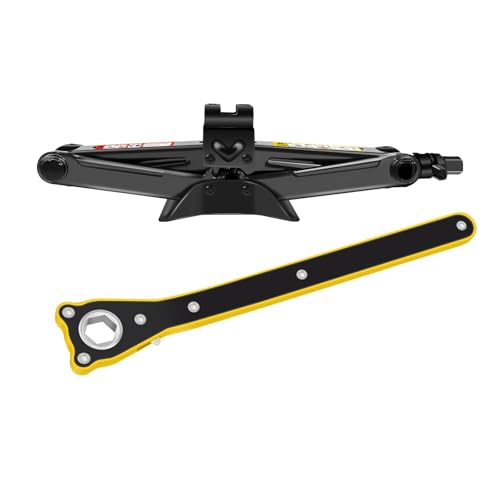 Banas 1-Pack Scissor Jack Car Jack 2 Ton, Automotive Jack Tool Kit with Ratchet Wrench Saving Strength Design, Universal Car Emergency Kit, Portable Tire Change Kit Car Tire Jack for Autos/SUV/MPV - size: 1-Pack Scissor Jack 2 Ton
