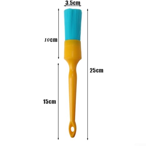 FABULETTA Auto Detailing Brush Set For Car Interior Vent Duster Tool Leather Seat Care Wheel Cleaning Dashboard Dusting Emblem Grille Kit(B) - color: B