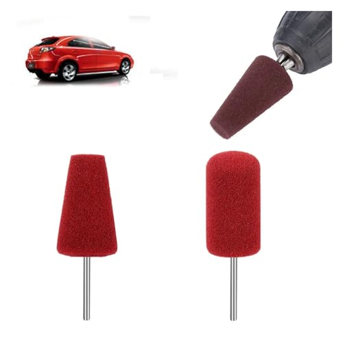 Novel Car Wheel Sponge Cone Round Metal Hub Polish Buffing Shank Polishing Pad - color: Taper 4 pcs