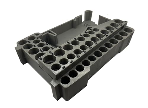 ToolCraft3d Design 3d Printed Insert Designed for Milwaukee Packout Organizer and Gen2 M12 Stubby 3/8" Impact (Insert Only) (Industrial Gray) - color: Industrial Gray