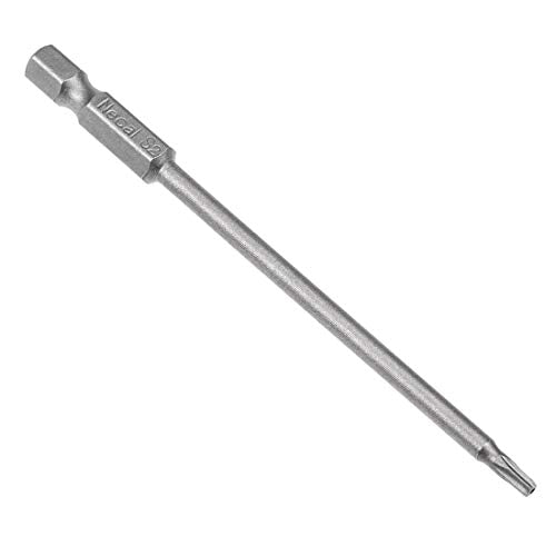 uxcell 10 Pcs T10 Magnetic Torx Screwdriver Bits, 1/4 Inch Hex Shank 3.94-inch Length S2 Security Tamper Proof Screw Driver Kit Tools - size: T10