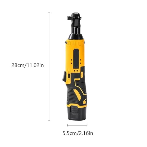 Brushless Electric Wrench, 12V Cordless Electric Ratchet Wrench Right Angle Power Tool For Truss Assembly And Tight Space Repair Work,for Home and Auto Use
