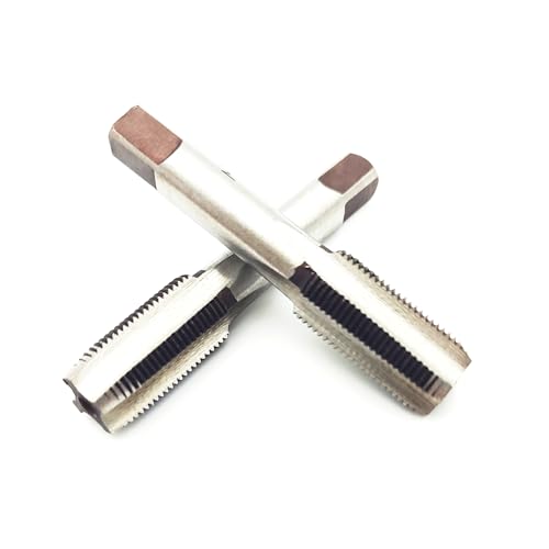 AtticZone M12 x 1.0 Metric Hand Thread Tap, Right Hand, Alloy Tool Steel, 1 Taper Tap, 1 Plug Tap for Metal Working DIY Industrial - size: M12x1.0