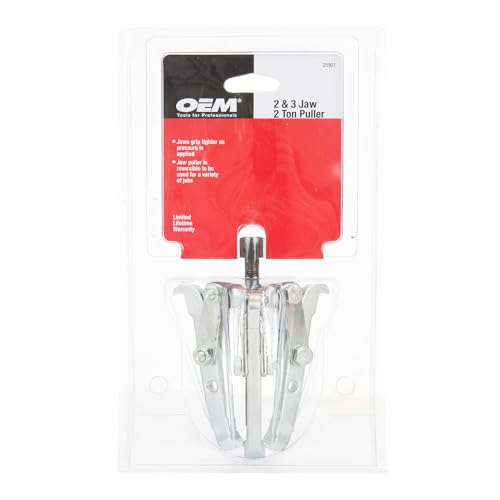 OEMTOOLS 25901 2/3 Jaw 2-Ton Puller, Essential for Automotive Repair, Versatile Gear and Pulley Puller, Durable, Anodized Aluminum - style: 2/3 Jaw, 2-Ton Capacity