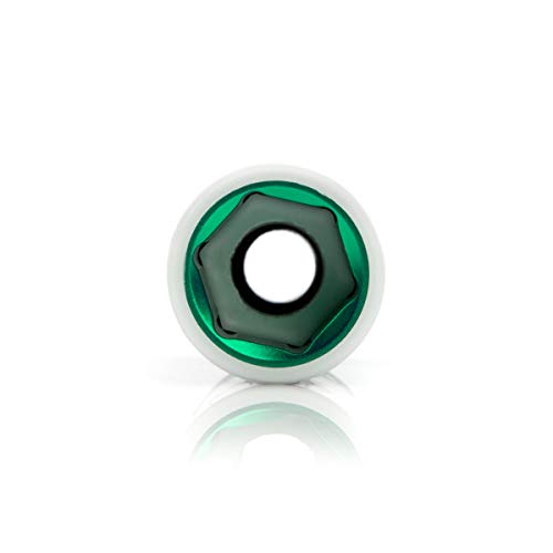 Steelman 3/4-inch Sleeved Socket, Wheel and Lug Nut Protector Polyethylene Sleeve and Insert, Non-Marring, Long, 6-Point, 1/2-inch Drive - size: 3/4" Green