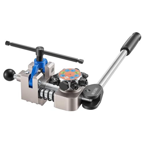 VEVOR Professional Brake Line Flaring Tool, 45 & 37 Degree Double Flare Bubble Flare Tool Kit for 3/16", 1/4", 5/16", 3/8" Copper Aluminum Thin Steel Tubes - size: 45 & 37 Degree