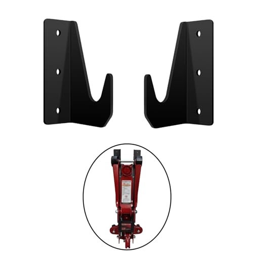 Floor Jack Stand Wall Mount Organizer Brackets Garage Tool Hangers Jack Stands Holder Storage Rack Mount Fit for Any Standard Aluminum or Steel Floor Jack (2 Pack)
