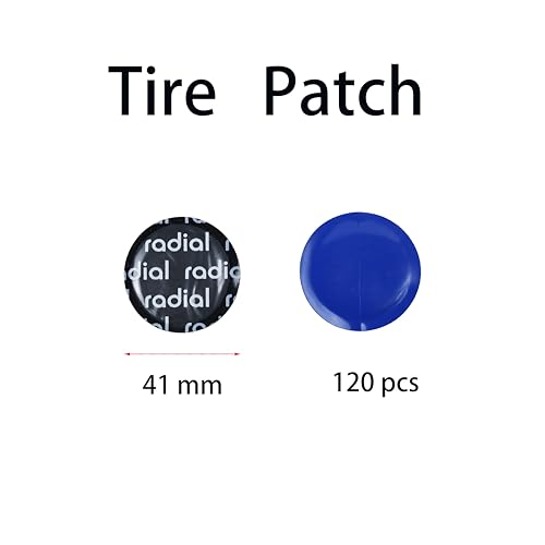 Radial Tire Patch, 1 5/8" (41 mm) 120 pcs, Heavy Duty All Purpose Round Patches, Repair Kit for Car, Motorcycle, Bike, Truck Inner Tires (TP-601a) - size: dia. 1 5/8" (41 mm) 120 pcs