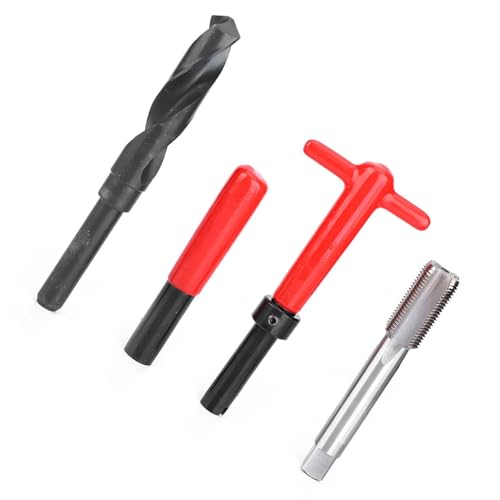 Jeanoko 10PCS M18x1.5 Thread Repair Kit, High Strength Stainless Steel Twisted Drill Tap Wrench,Threaded Insert Tools Set for Automotive Parts, Thread Repair Insert Kit for Damaged Thread Repair