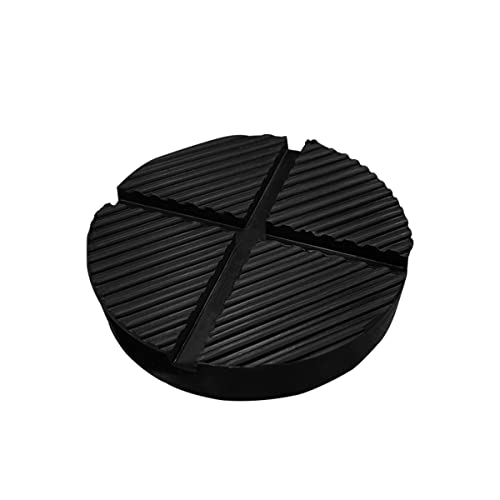 Universal Floor Jack Rubber Pad, Jack Pad Adapter Pinch with Cross Groove Design, Weld Side Frame Rail Protector Puck, Slotted Jack Stands Disk, Auto Accessories Fit for Most Cars (1)