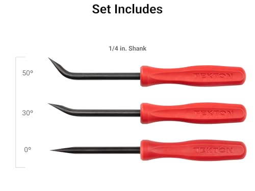 TEKTON 1/4 Inch Mini Pry Bar Set (3-Piece) | LRD90805 | Made in USA - size: 1/4 Inch 3-Piece Set