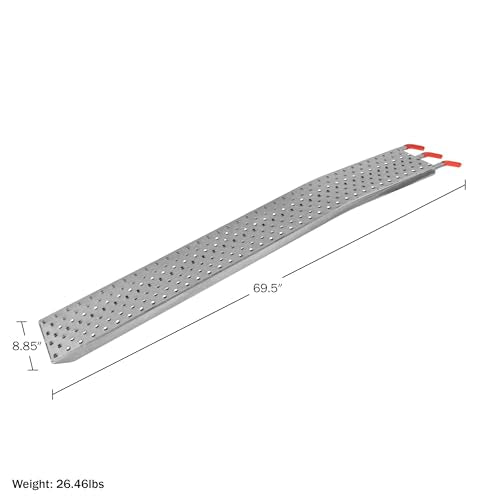 Loading Ramps - Set of Two 69-Inch Ramps for ATVs, Motorcycles, Mowers, Carts, and More - 2200lb Combined Capacity Car Ramp Set by Stalwart - size: 69-Inch