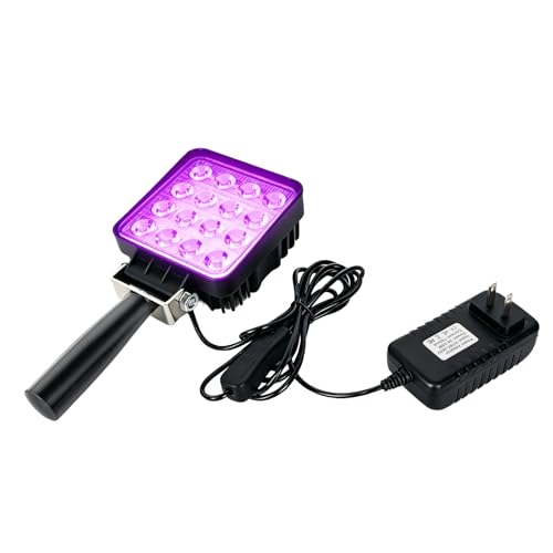 Handheld 300W UV Curing lamp Handle UV lamp, Glue Plate lamp Flaw Detection lamp for Curing Photosensitive Resin lamp 365nm/395nm/405nm UV Light for Curing (32W 395nm)