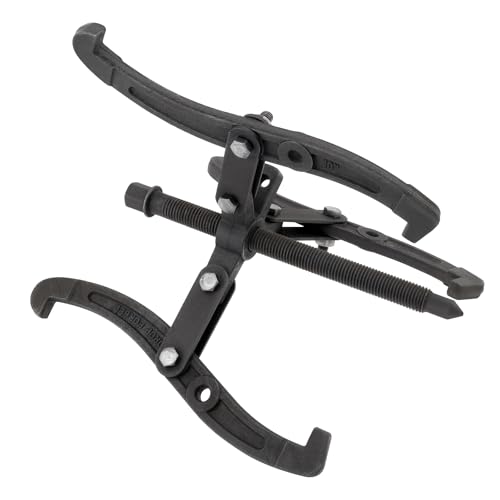 ChgImposs 10 Inch 2 Jaw / 3 Jaw Gear Puller, Multifunction Standard Carbon Steel Bearing Puller with 4 Single Hole Claw Pullers for Car/Mechanical Repairing - size: 10 Inch