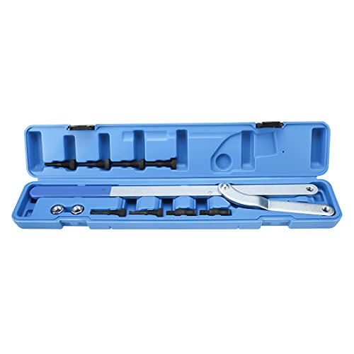 8MILELAKE Universal Camshaft Pulley & Fan Clutch Removal Holder Set, Pulley Holder Spread Interchangeable Pin Fan Clutch Tool Set