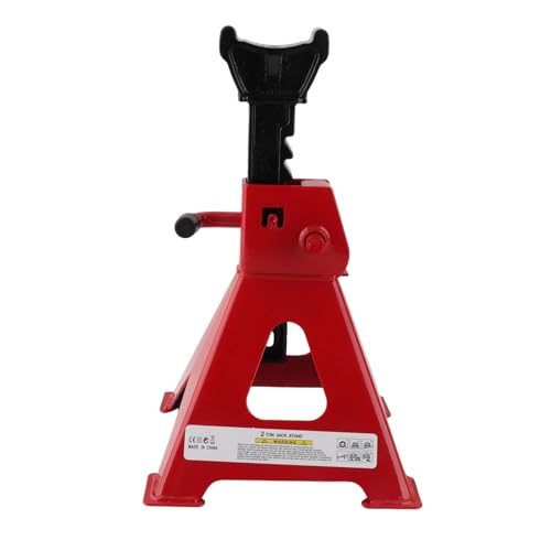 Carbon Steel Jack Stand Set, 2 Pack, Heavy Duty 2 Ton - 4000 lb Capacity Vehicle Support Stands for Cars and SUVs with Adjustable Height 10.5 to 16.5 Inches and Welded Frame.