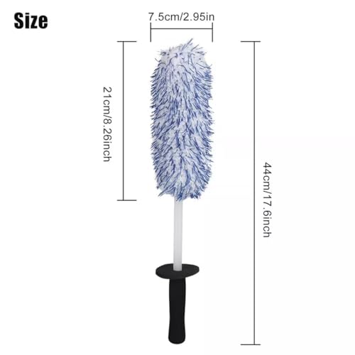 Long Handle Wheel Brush Kit for Cleaning Wheel and Tire- Soft Wheel Cleaning Brush, Detailing Brush, Bendable & Durable Wheel Rim Cleaner Brush Set