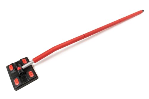 Mitt on a Stick PRO+ | Extendable Car Wash Brush, Mop, Mitt, Sponge | Red with Korean Dragon Microfiber Cover