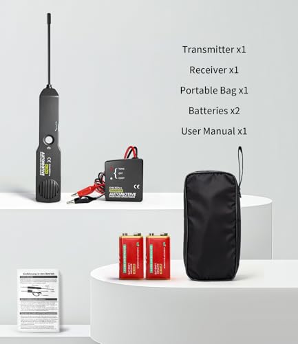 EM415Pro Wire Tracer Electrical Automotive Open & Short Finder With Battery, 6-42V DC Circuit Tester Automotive Circuit Breaker Finder Fault Probe Wire Tracker Electrical for Car, Boat,Trailer
