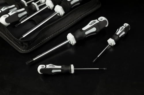 Blackout XP 12-Piece Torx Screwdriver Set Plus Zippered Carrying Bag | Precision Magnetic Screwdriver Tool Set, Black (12 Piece)