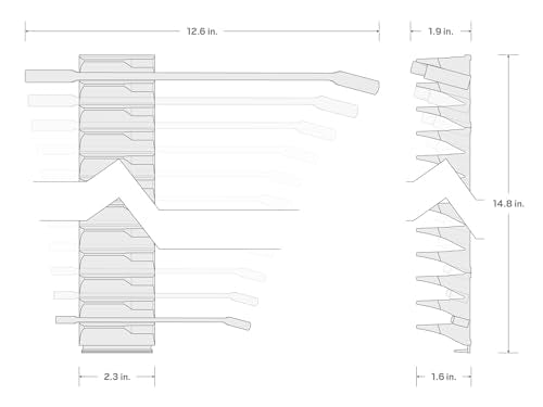 TEKTON Combination Wrench Set, 19-Piece | WCB95202 - size: 19-Piece (6-24 mm), style: Modular Wrench Organizer