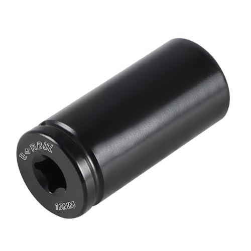 EVRBUL 19mm Harmonic Balancer Socket Compatible with Honda, 1/2" Drive 19mm Crank Bolt Socket Fit for Honda, Deep Well Impact Wrench,Crank Pulley Removal Tool Replace#77 080 - size: 19MM