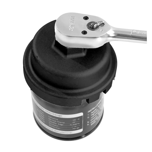 OEMTOOLS 25451 64.5 mm Oil Filter Cap Wrench, Oil Filter Wrench 14 Flute Design, Oil Filter Removal Tool Heavy-Duty Cast Aluminum, Compatible with 3/8" Drive and 27 mm Wrench - size: 64.5mm