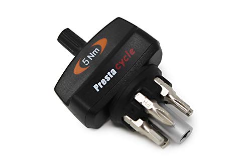 Prestacycle Mini Bike TorqKeys - Preset Torque Tool w/6 Bits & Holder – Compatible with Standard 1/4" hex bit - Choose from Sizes: 3Nm, 4Nm, 5Nm.