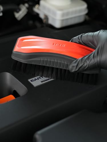 SPTA Carpet Cleaning Brush, 2Pcs Universal Leather & Upholstery Brush,Durable Nylon Bristles for Car Detailing,Ideal for Cleaning Seats, Carpets & Interior Surfaces,Gentle,Effective Detailing Tool - color: Carpet Cleaning Brush