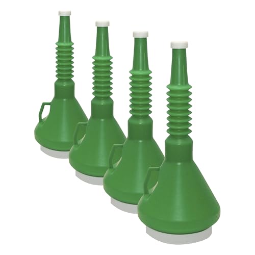Funnel King 32140 1 1/2-Qt Double Capped Funnel - Green (13 1/4" Length), Multi, 1 1/2 Quart (Pack of 4) - size: 1 1/2 Quart (Pack of 4)
