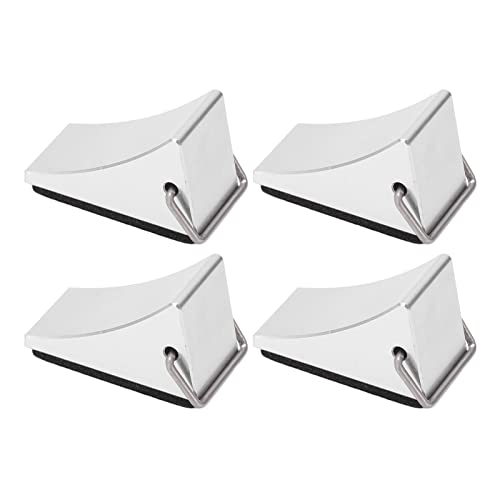 4PCS RC Model Car Wheel Chock, Aluminum Alloy RC Wheel Chock with Anti - Slip Bottom, Durable Tire Stopper for Gen8 Axial SCX10 and Universal RC Cars (Silver) - color: Silver