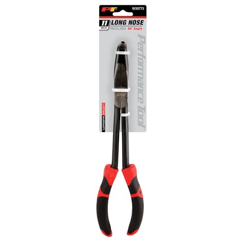 Performance Tool W30773 11-Inch Long Reach 90-Degree Bent Long Nose Pliers - size: 11" 90 Long Handle Pliers