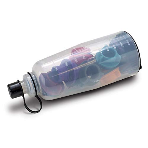 Powerbuilt 17 Piece Oil Funnel Set with Color Coded Vehicles Adapters for Cars, No Spill - 240151